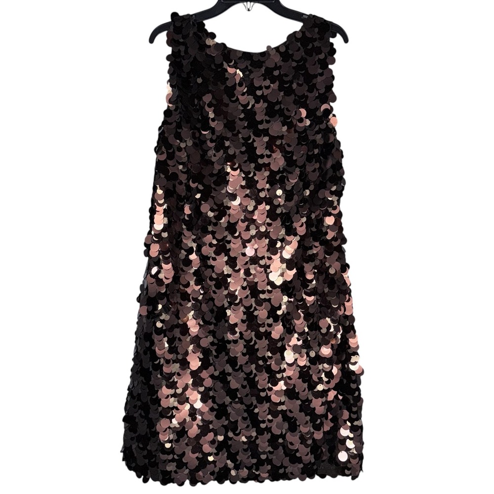 Lauren Ralph Lauren Womens Size 8 Brown Sequin Sleeveless Knee Length Dress NWT
